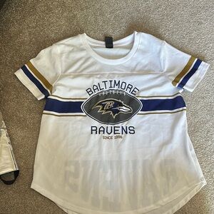 White and Gold Jersey-Style Shirt